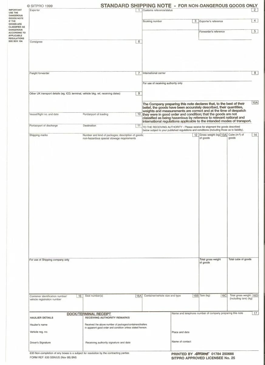 Billing address invoice. Dangerous goods shipper's declaration. Shipping note. Freight charges collect. Договор морской перевозки букинг-нот.
