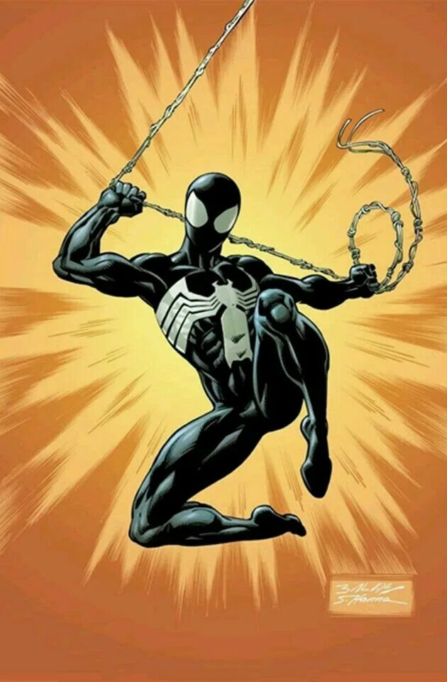 Черный человек паук комикс. Spider man Mark Bagley. Ultimate Spider man Mark Bagley. Spider man Symbiote. Марвел паук симбиот.