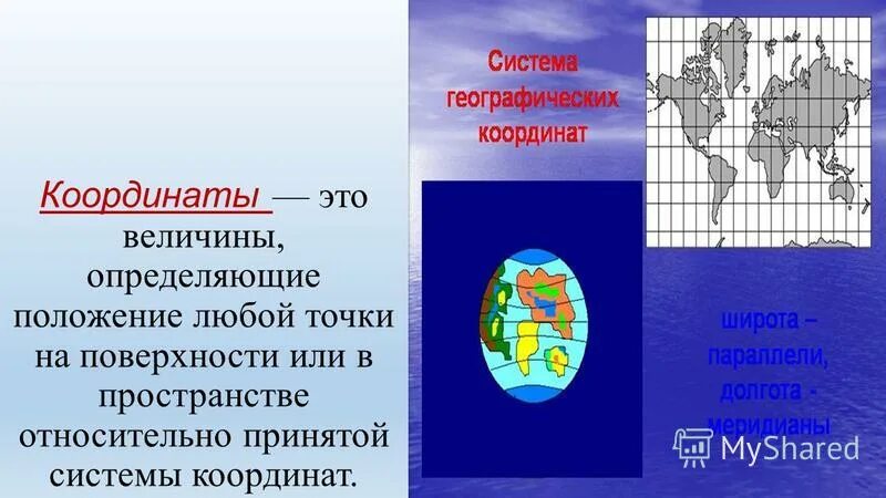 Координата. Величина координата. Координаты точек на поверхности земли. Мировые координаты.