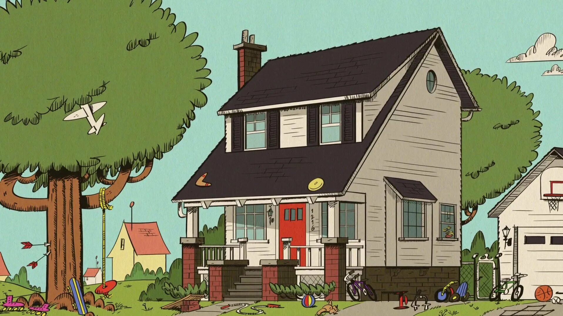 That s not my neighbor персонажи. Мой шумный дом дом. Мой шумный дом дом Лаудов. Мой шумный дом фон.