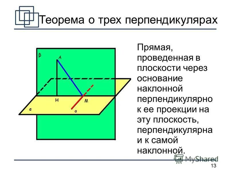 контрольная работа перпендикулярность прямых и плоскостей