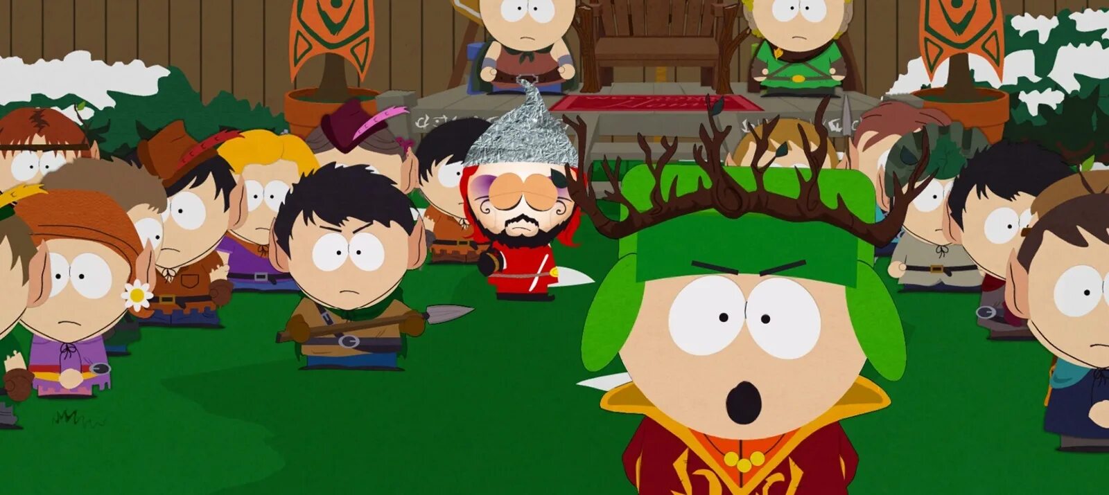 Новый south park. Южный парк рождество у лесных зверят. Южный парк звери сатанисты. Саус парк рождество. Мэтт стоун kyle broflovski.