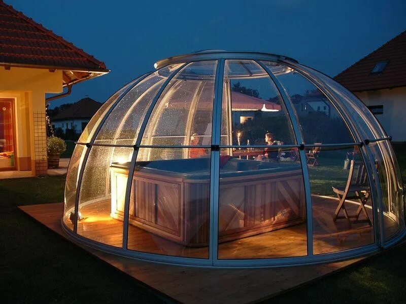 Поликарбонатовый купол. Купол закрытый. Купол закрытый. Купол закрытый. Шатер g712 круглый.
