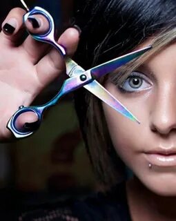 Woman scissors