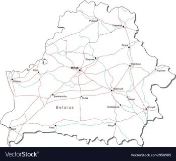 Контурная карта беларуси