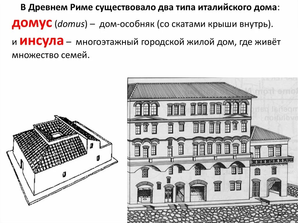 Дом риммы. Инсула и Домус в древнем Риме. Античный Римский жилой дом атриумного типа италийский Домус. Римская Инсула реконструкция. Дом богатого римлянина в древнем Риме.