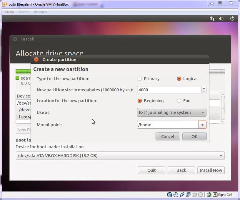 Создать install. Установка ubuntu swap. ubuntu creator installer. byte to mb. creative install.