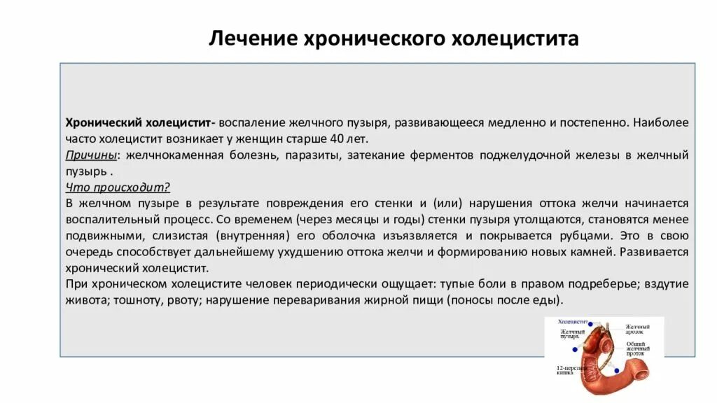 Препараты при воспалении желчного пузыря