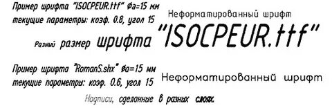 Шрифт isocpeur