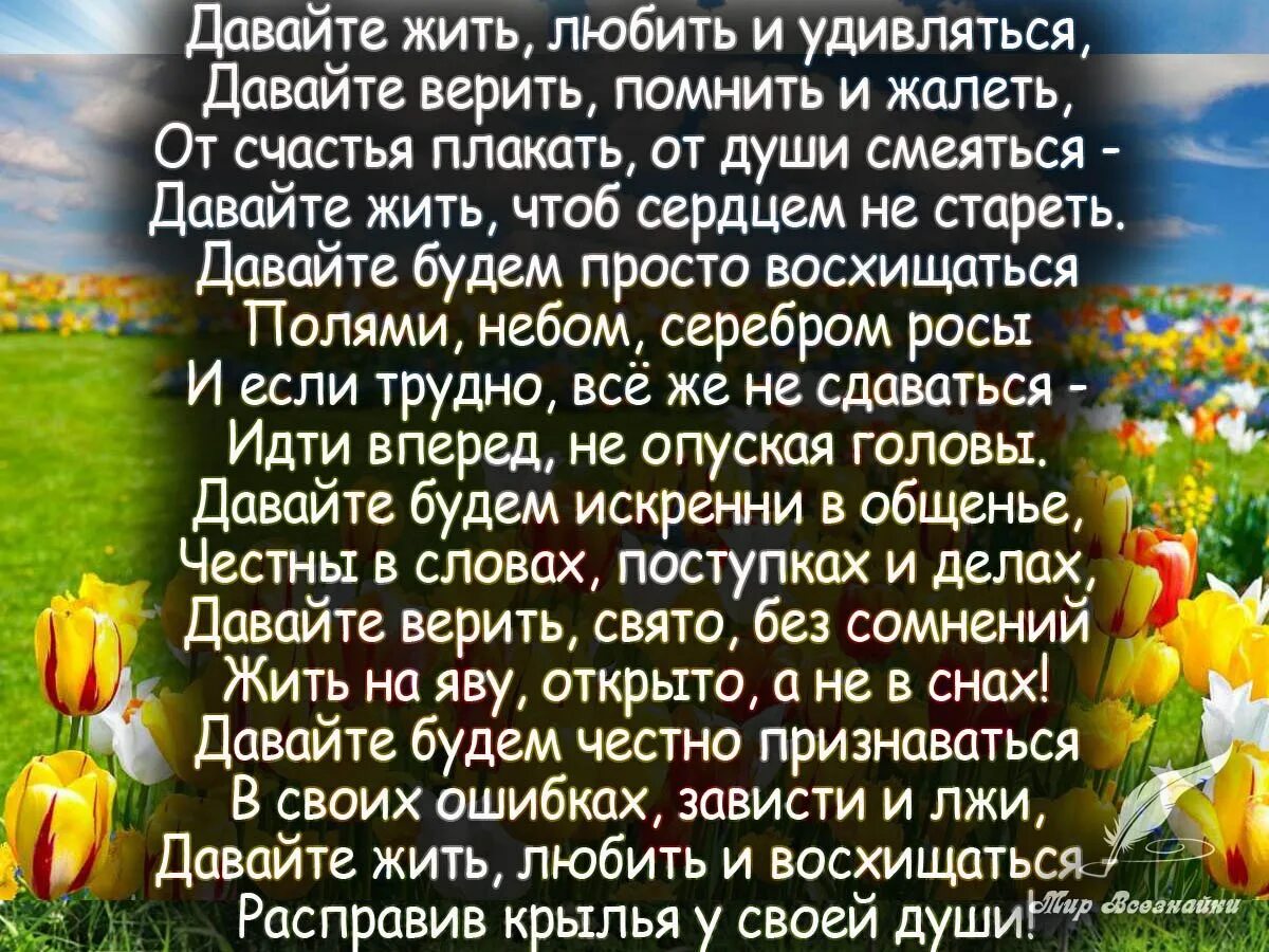 Сегодня будем просто жить. Счастье просто жить и жить. Жить стихи. Просто жить стихи. Стихи о счастье жить.