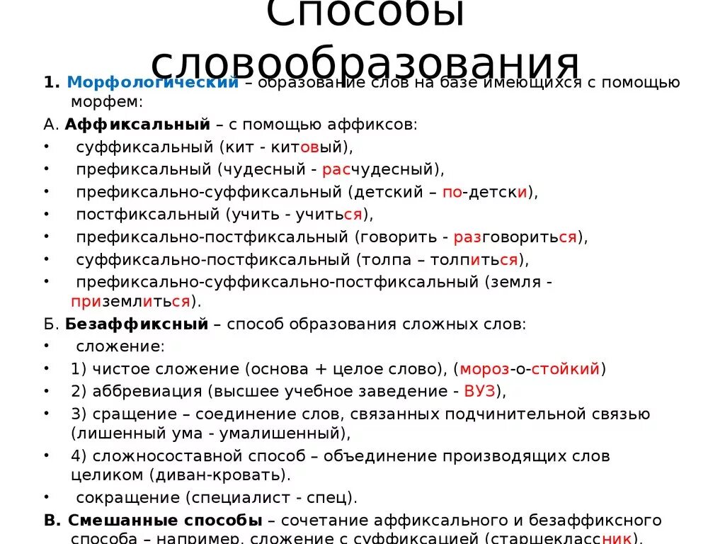 Способы словообразования. Способ словообразовни. Словообразование способы словообразования. Способы образования словообразования.