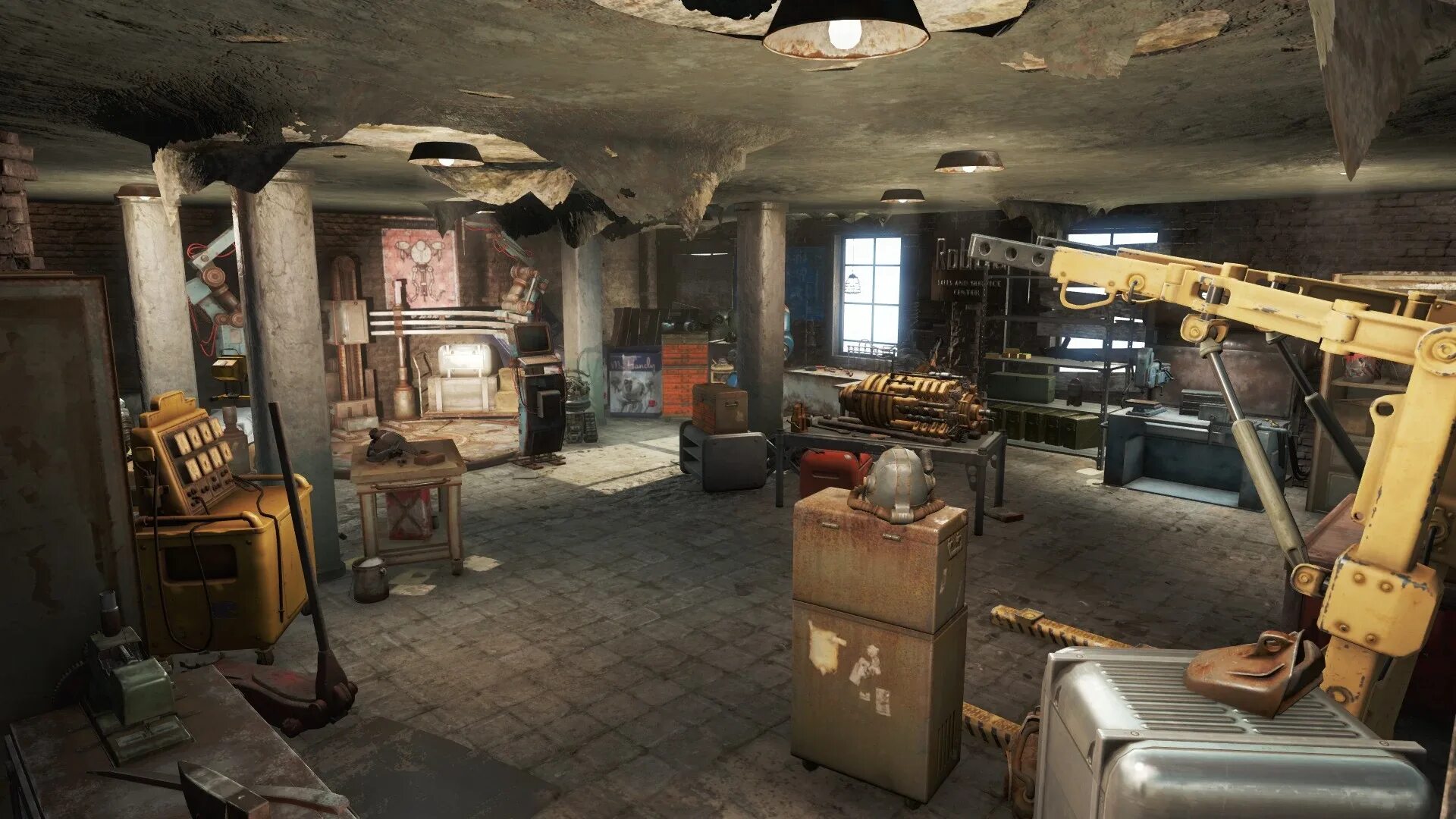 Фоллаут мастерские. Фоллаут 4 интерьер. Комната в стиле фоллаут 4. Фоллаут 4 уютный дом. Fallout 4 бункер.