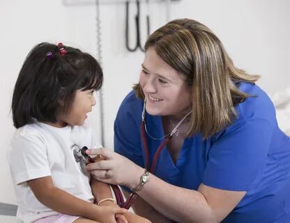 She works in the hospital
