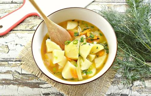 Тушеная картошка с бульоном