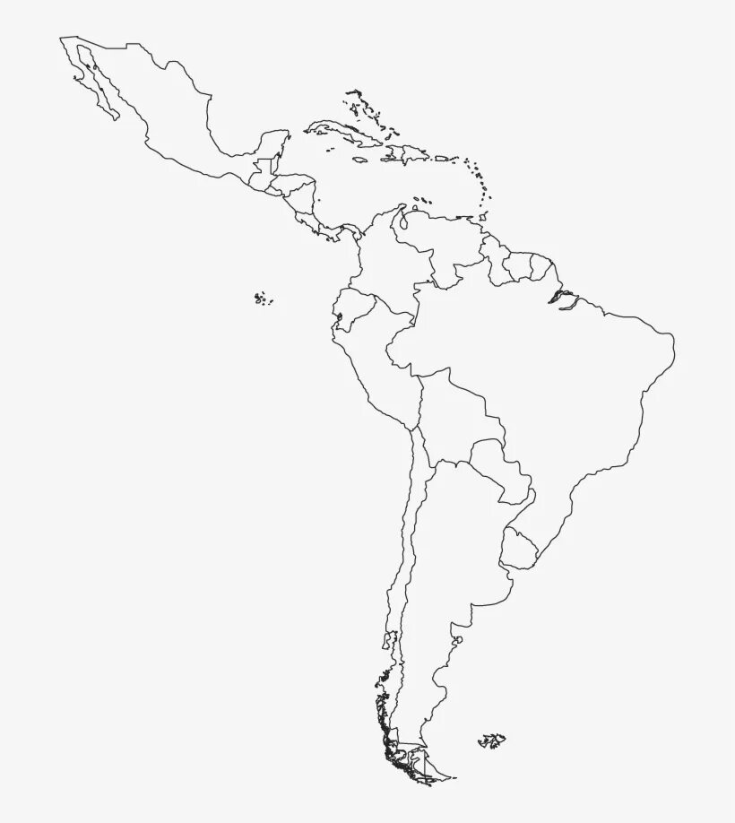Контурная карта Латинской Америки. Латинская Америка политическая карта контурная. Контурная карта по Латинской Америке 11 класс. Латинская Америка контурная карта 10-11.