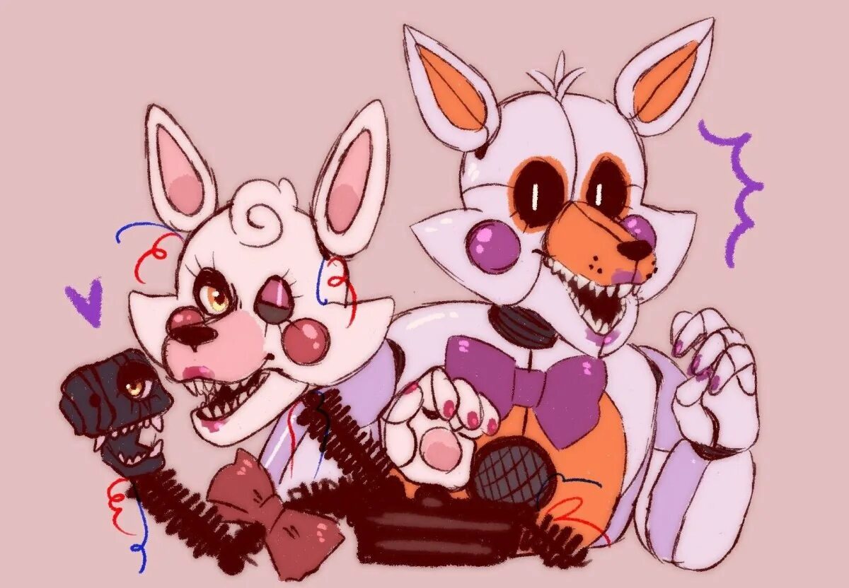 Фантайм фокси и лолбит. Lolbit ФНАФ 5. Фантайм Mangle. Мангл и лолбит арт. ФНАФ Lolbit.