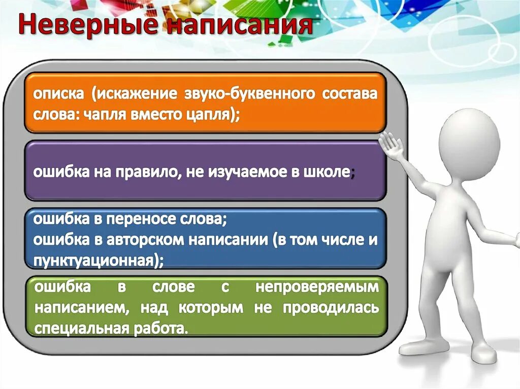 Неправильное составление