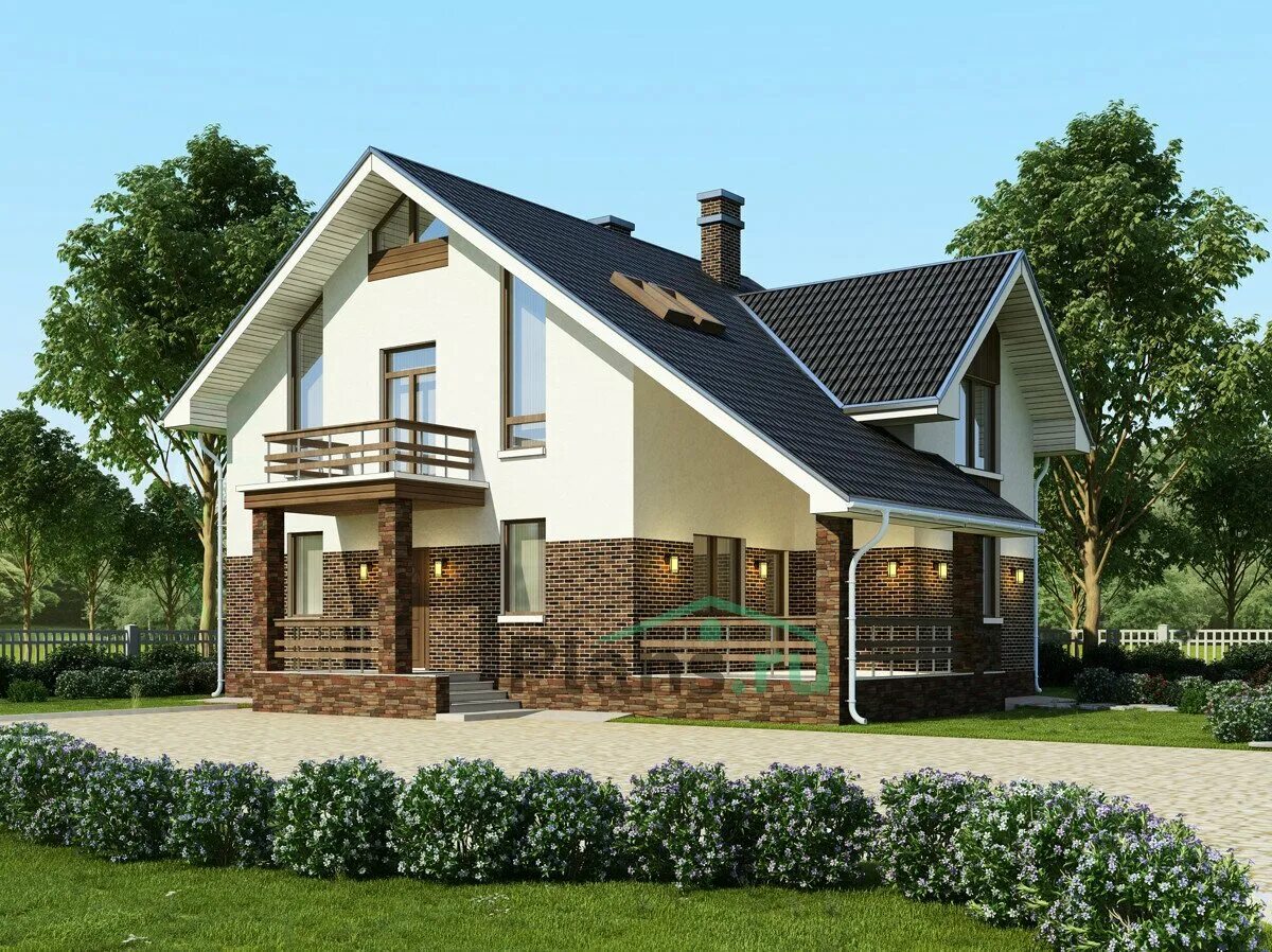 План дома с монсандррй. Дома с мансардой 100кв. Красивый мансардный дом. Дом с мансардой. Ljv c vfycfylhjq.