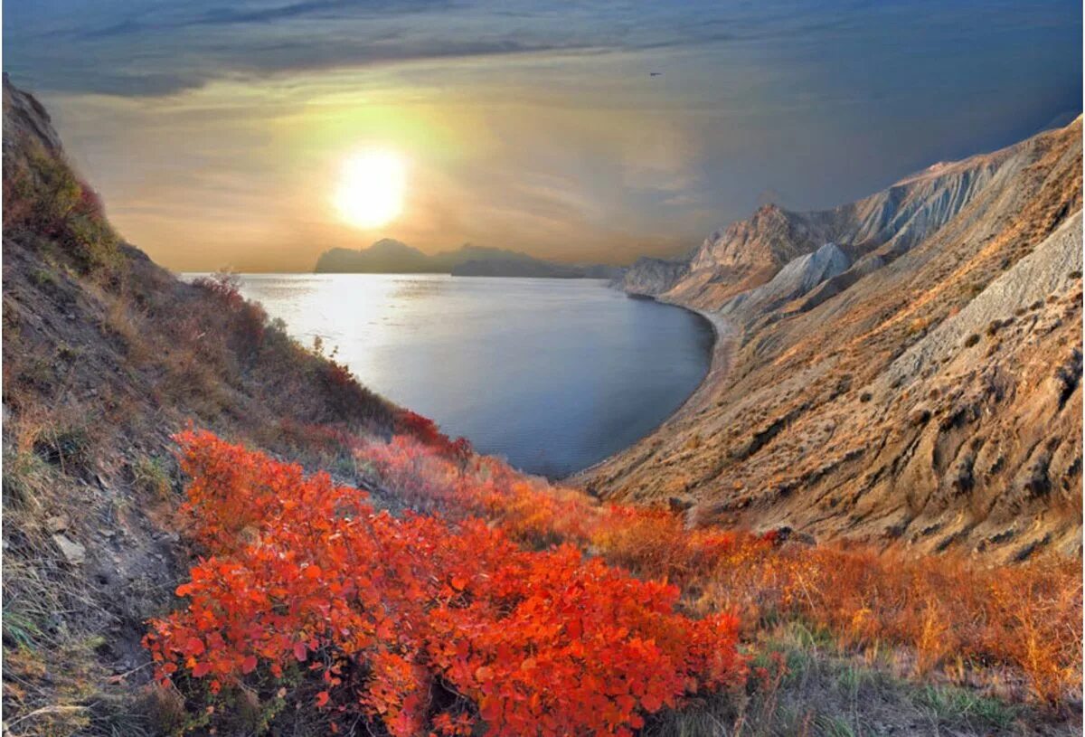 Осень солнце море. Крым осень скумпия. Коктебель осенью. Скумпия Крымская. Коктебель озеро Армутлук.