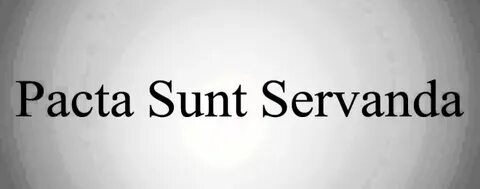 Pacta sunt servanda это
