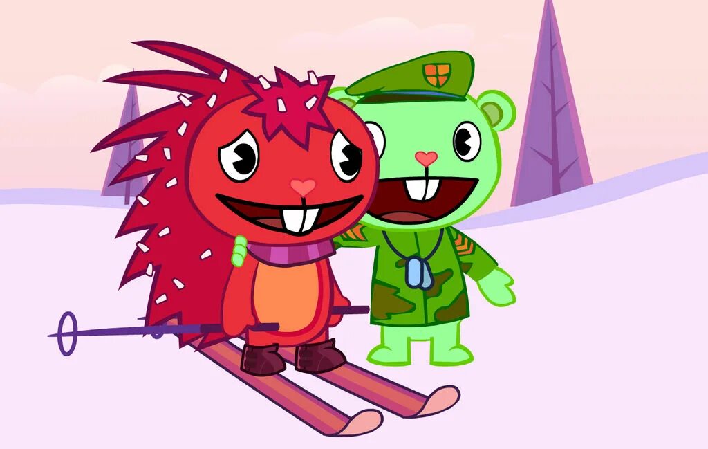 Unki flaka events. Happy Tree friends шипы Флиппи и Флаки. HTF flaky Вики. Хэппи три френдс Флаки. Happy Tree friends персонажи flaky.