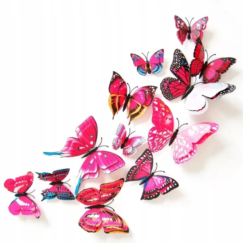 Купить бабочки с доставкой. Розовые бабочки. Много бабочек. Декоративные бабочки. Наклейки "бабочки".