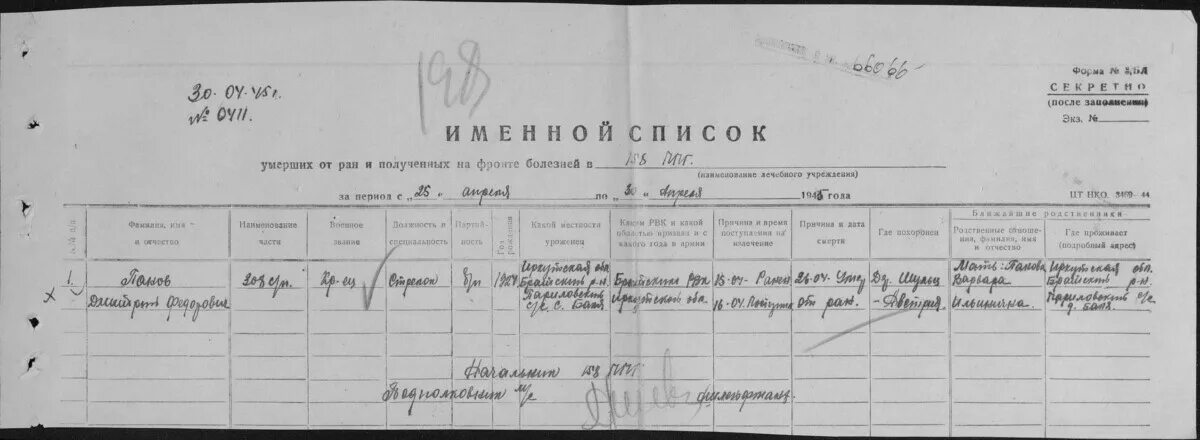 возможные безвозвратные потери