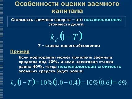 Заемный капитал заемные средства