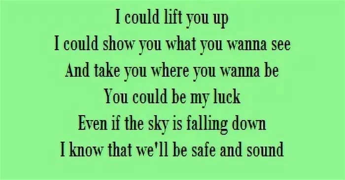 Safe and sound lyrics