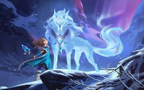 Скачать обои Art, Snow, Crystal Maiden, Dota 2, MOBA, Persona, раздел игры ...