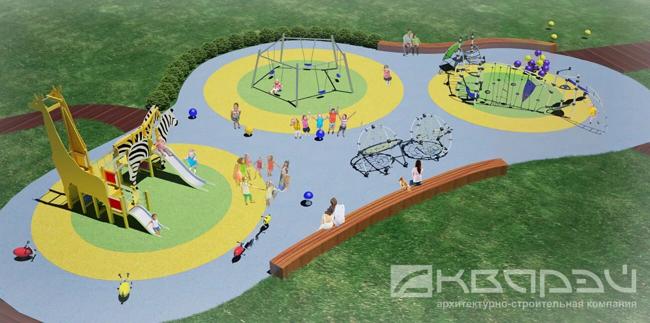 Wooden Park on Behance Public park design, Parking design, Playground