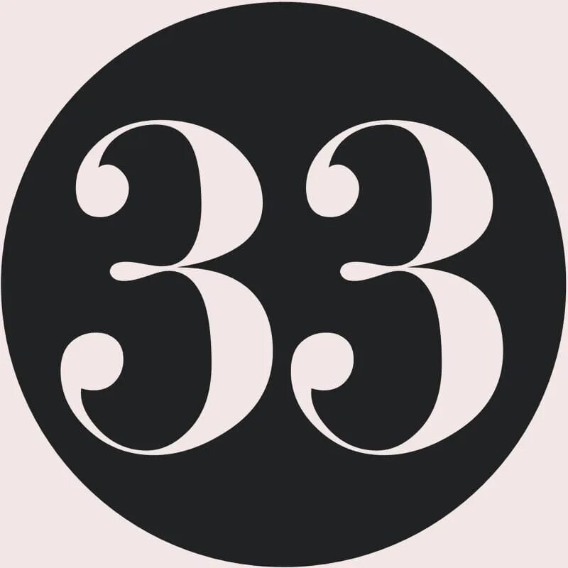 Картинка 33. Цифра 33. Красивая цифра 33. Красивое число 33. Цифра 33 в круге.