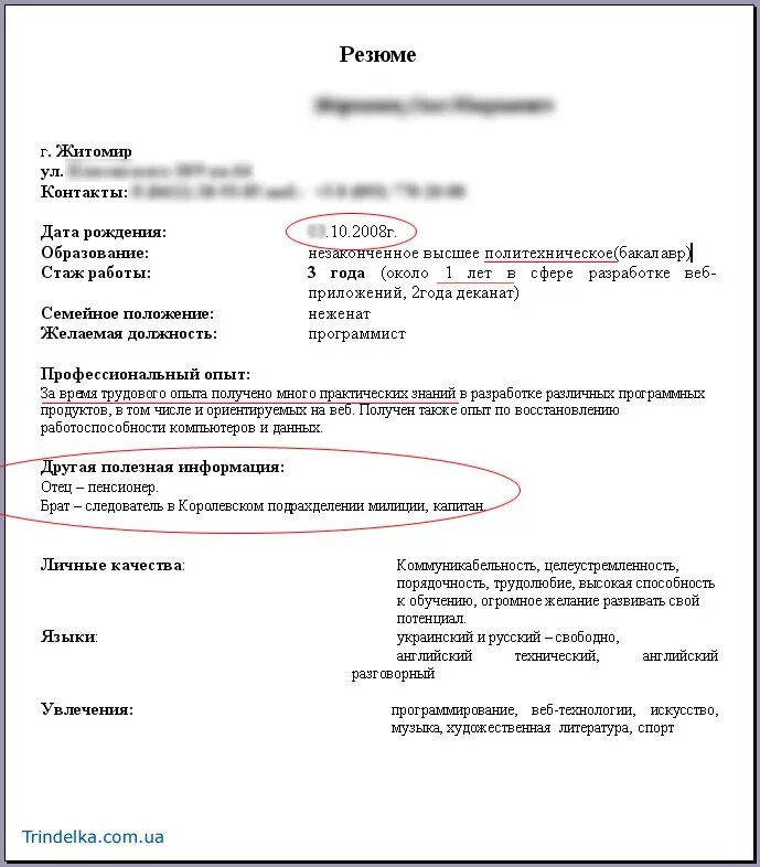 гражданство как писать в резюме. гражданство в резюме. резюме семейное положение дети.