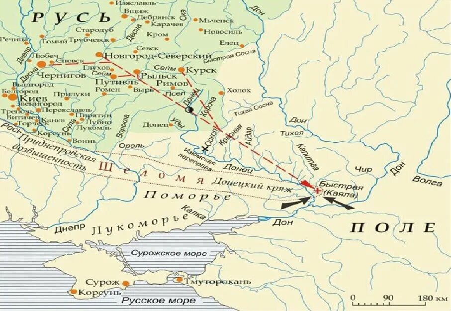 Поход игоря произведение. Поход Игоря Святославича Новгород-Северского на Половцев 1185. Поход князя Игоря Святославича на Половцев в 1185 карта. Поход князя Игоря 1185. Карта похода князя Игоря на Половцев 1185.