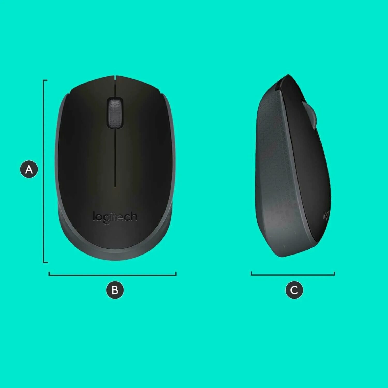 Мышь беспроводная LOGITECH B170, комплект 6 шт., 2 кнопки + 1 колесо-кнопка, опт