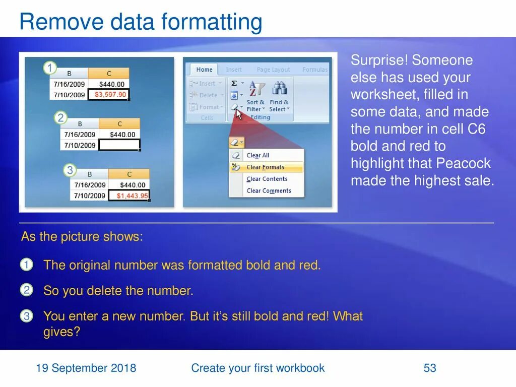 Remove data. Data deleted. Remove data. Remove data. 1.