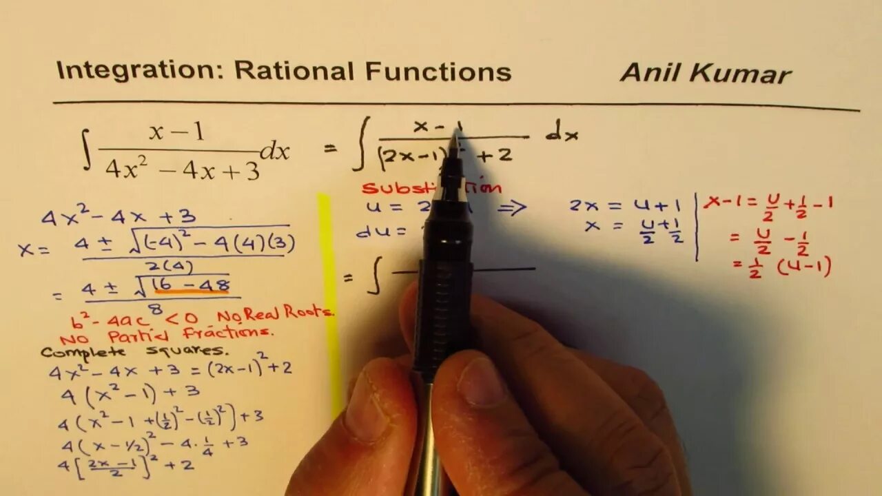 Integral part of life. Rational function integration. Rational integrals. Graphs of Rational function. Substitutes and complete drawing.