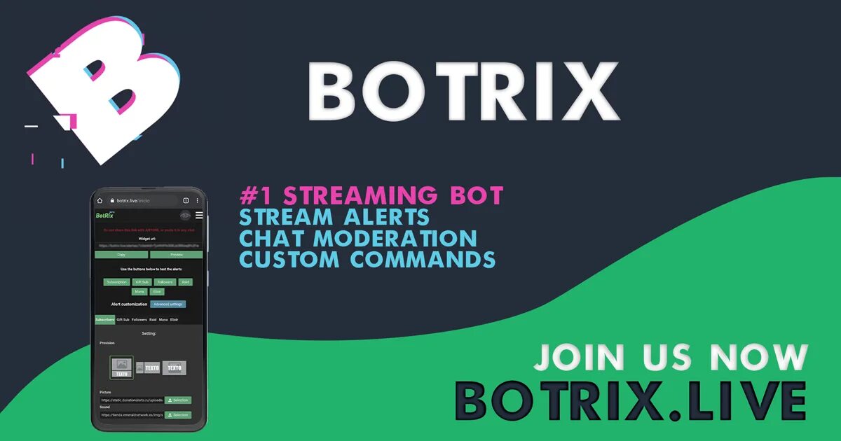 Https trovo live. Ботрикс лайв. Botrix аналоги. Чат бот для стрима. Алерт Дискорд.