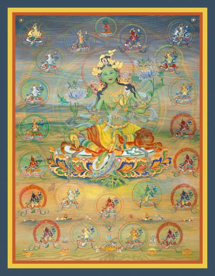 Мандала дзамбала. Green tara thangka. Хаягрива тханка. Восхваление зеленой тары. 21 аспект тары.