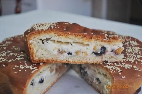 С изюмом пирог с молоком