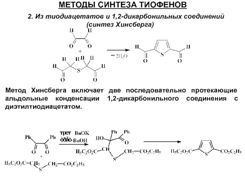 Синтезированные соединения. Синтез хинсберга механизм. синтез тиофена по хинсбергу. альфа дикарбонильные соединения. 1 2 дикарбонильные соединения.
