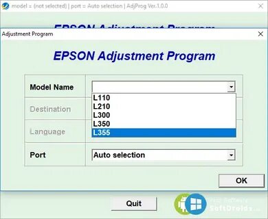 Программа для сброса уровня чернил epson