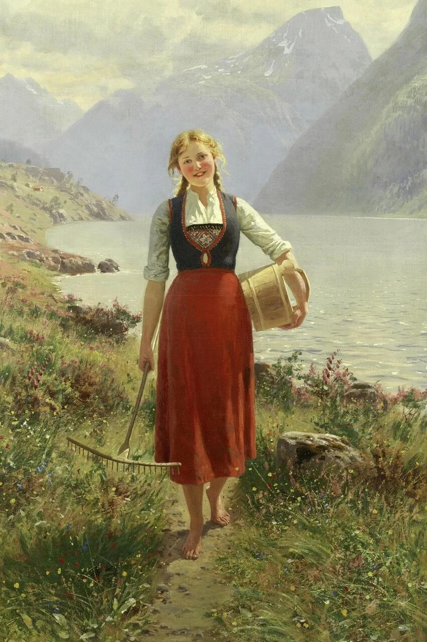 Девица даль. Ханс даль (1849-1937) ￼. ханс даль (hans dahl). норвежский художник hans dahl. ханс даль (1849-1937) - норвежский художник.