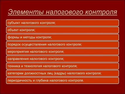 Принципы организации налогового контроля