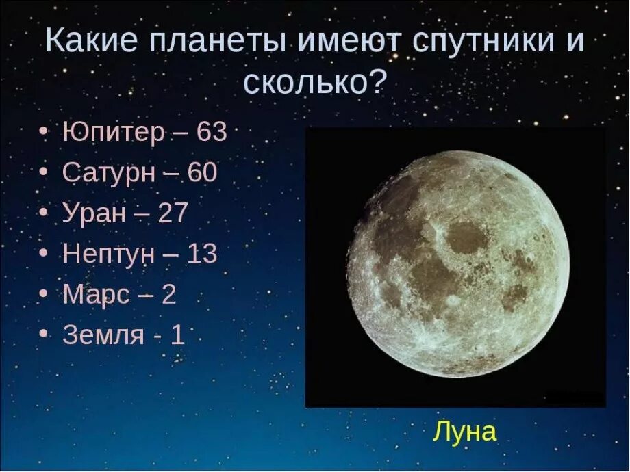 Сколько крупных планет. Планеты и спутники планет. Число спутников у планеты. Число известных спутников планет. Спутники планет солнечной системы.