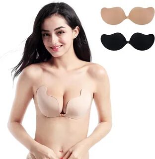 BOHONG Sticky Strapless Bras for Women Backless Adhesive Invisible Push Up Bra...