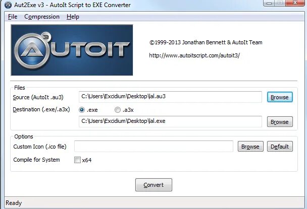 Exe скрипт. AUTOIT. AUTOIT v3. Default exe icon. Файл сценария Windows task.