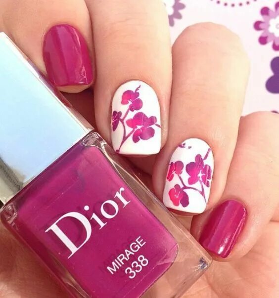 Маникюр розового цвета с рисунком 50 Beautiful Pink Nail Art Ideas Best Pictures #kpowlowski457 Pink nail art, Pre