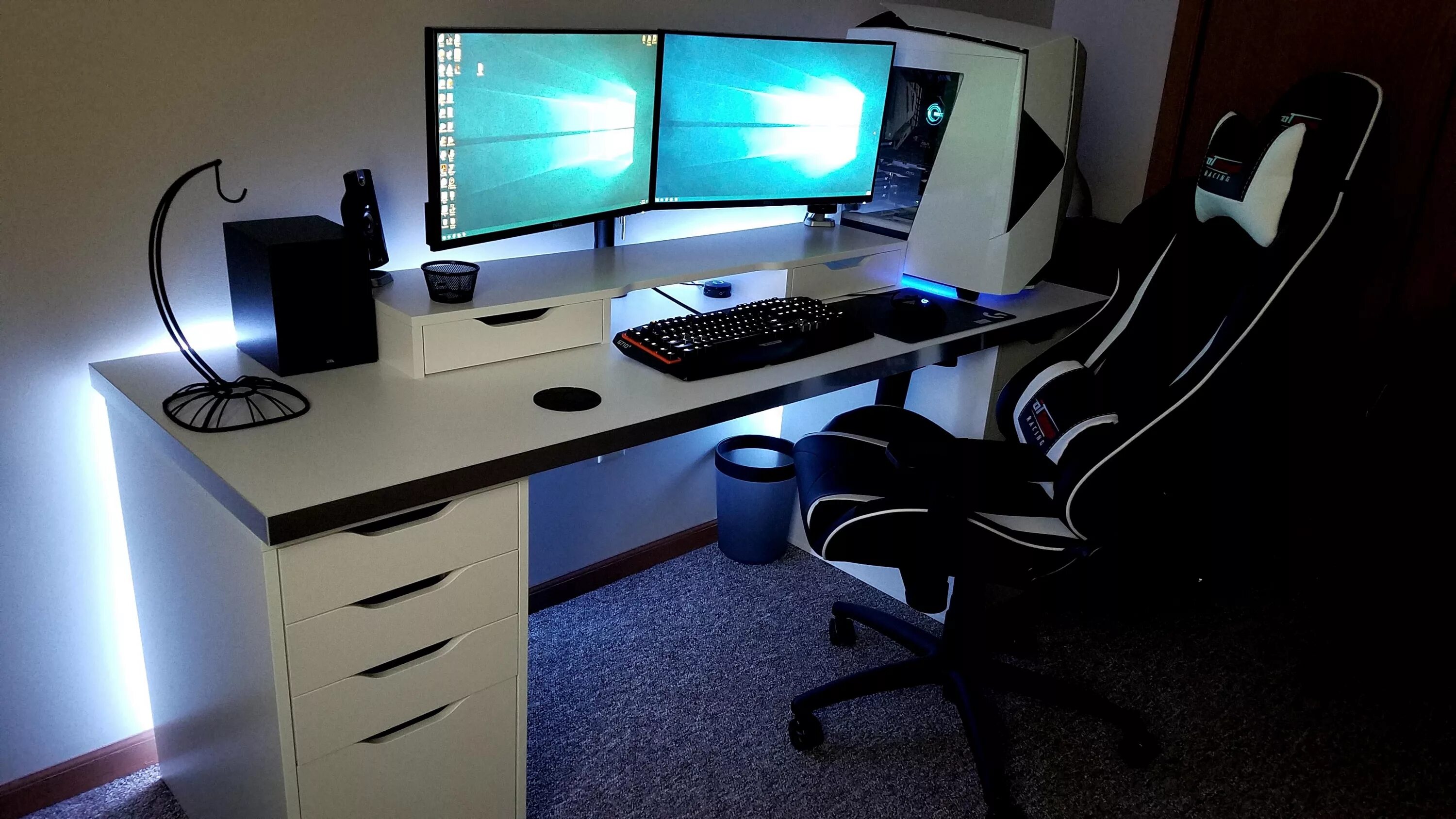 The computer is the table