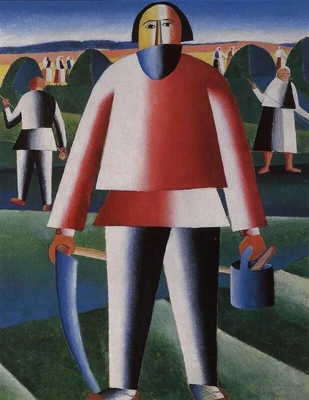 Картины малевича люди. Малевич на сенокосе (1929).